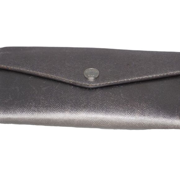 Michael Kors Metallic Gray Snap Wallet for Women - Picture 3 of 10